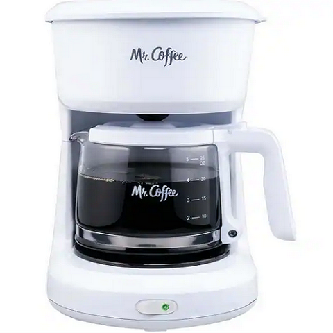 Mr. Coffee 5-Cup White Switch Coffee Maker - 1 Each