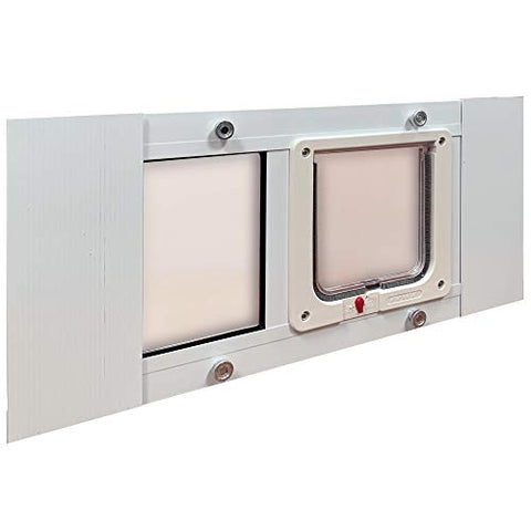 Ideal Pet Products Aluminum Sash Window Pet Door, Adjustable Width 23