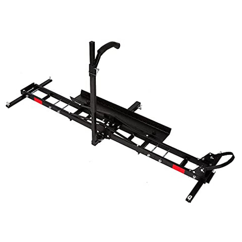 CARSTY Hitch- Motorcycle Scooter Carrier Anti Tilt Hitch Mounted Dirt Bike Rack with Loading Ramp, 500 lb