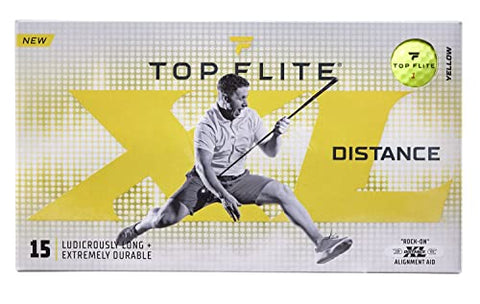 Top Flite 2022 XL Distance Golf Balls - 15 Pack, Yellow