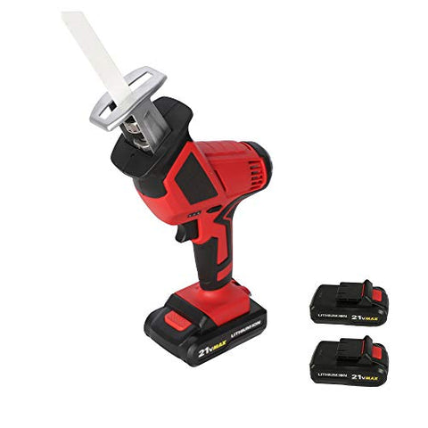 20-Volt Max Lithium-Ion Cordless Reciprocating Saw, w/2 Batteries, Portable & Lightweight One Hand Compact Reciprocating