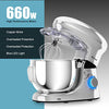 6.3Qt Electric Tilt-Head Food Stand Mixer 6 Speed 660W - 6.3 Quart - Silver